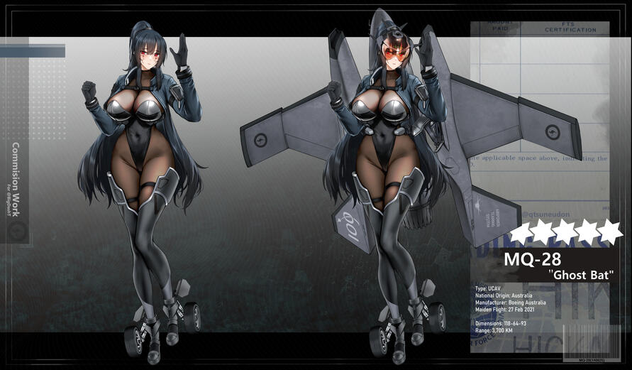 MQ-28 "Ghost bat" Character Design commision